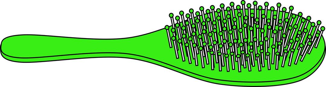 Bright Green Hairbrush png transparent