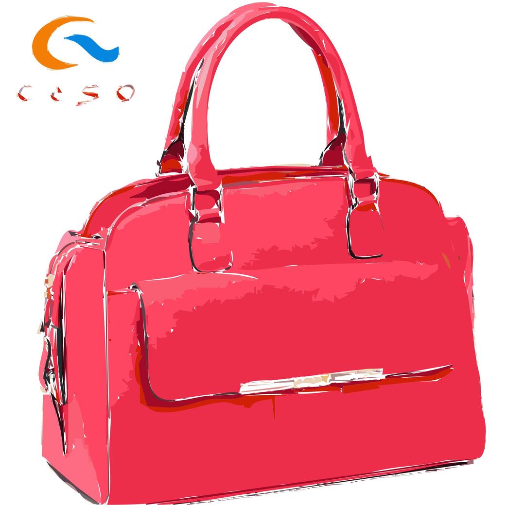 Bright Pink Bag with Logo png transparent