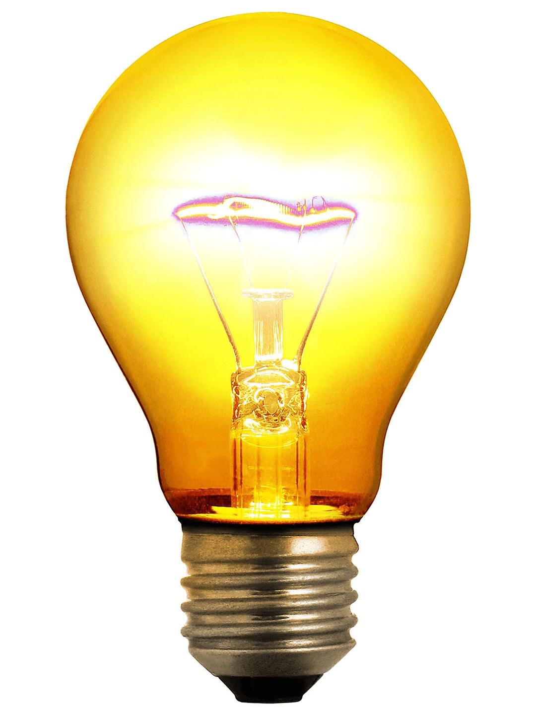 Bright Yellow Bulb png transparent
