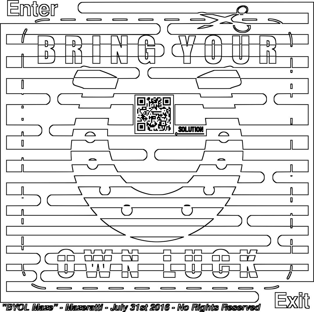 Bring Your Own Luck Horseshoe Coloring Maze png transparent
