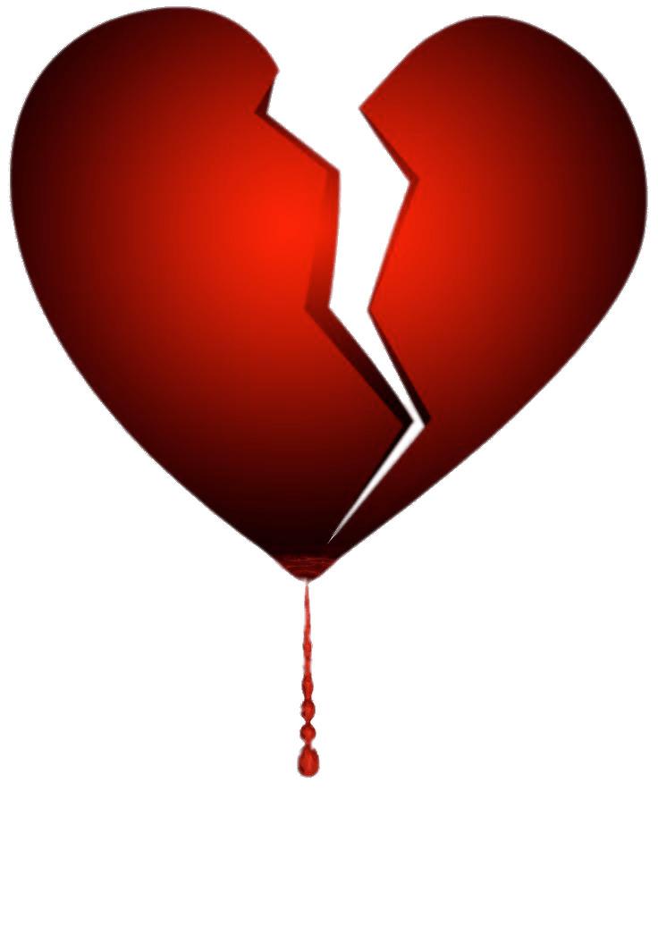 Broken Bleeding Heart png transparent