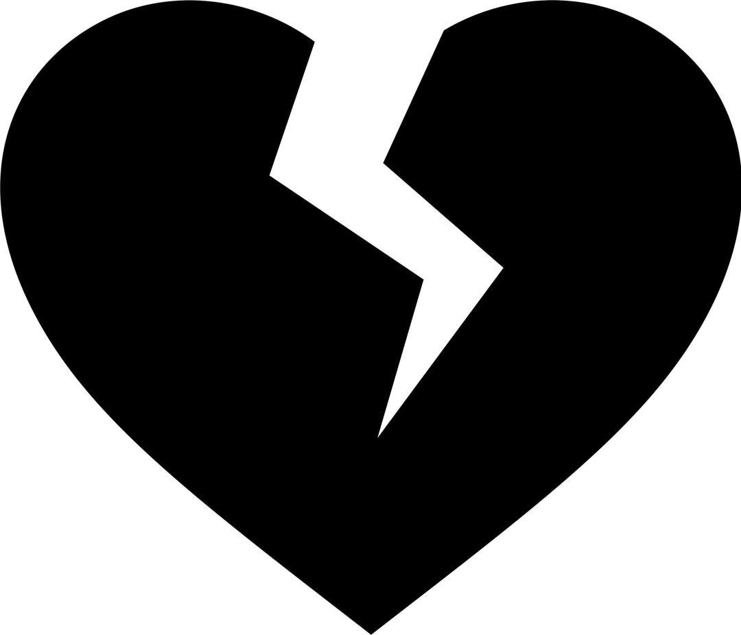 Broken heart icon png transparent