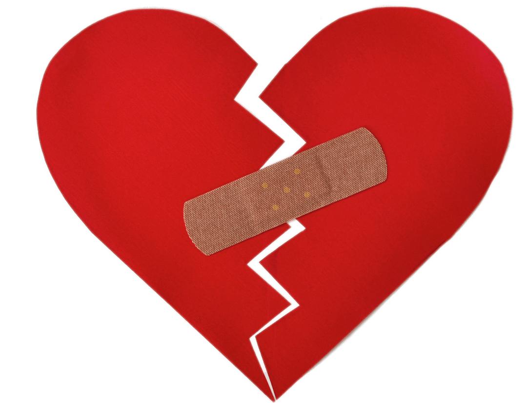 Broken Heart With Bandaid png transparent