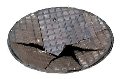 Broken Manhole Cover png transparent