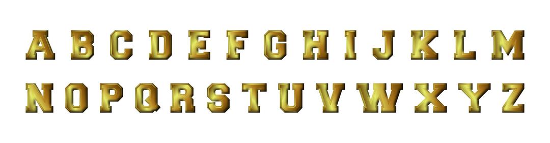 Bronze Alphabet With Inner Shadow png transparent