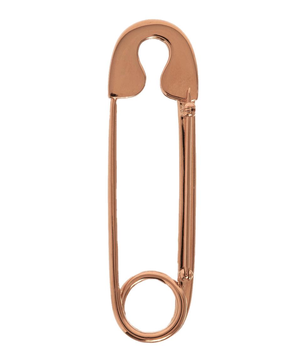 Bronze Coloured Safety Pin png transparent