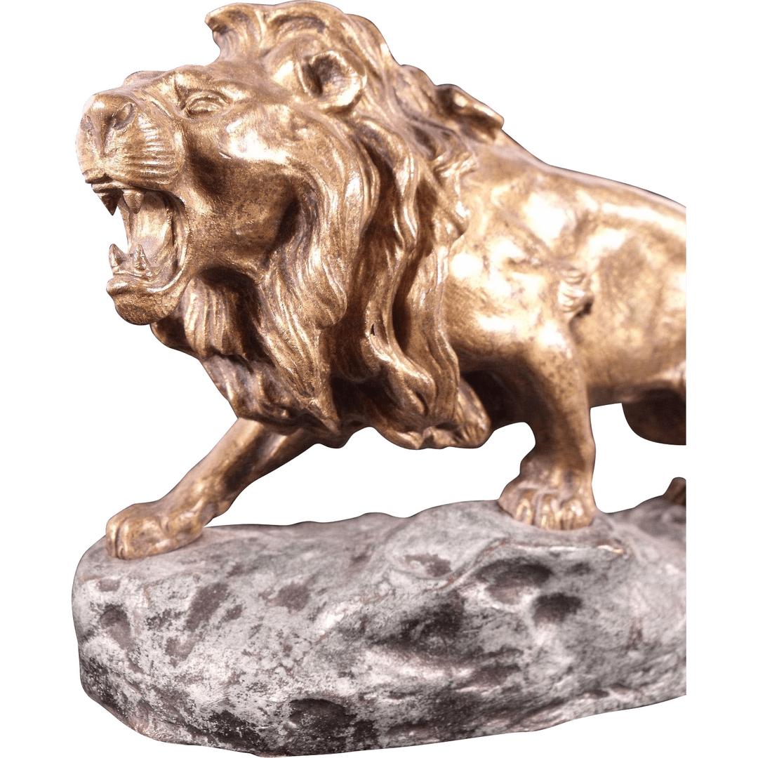 Bronze Lion on Stone png transparent