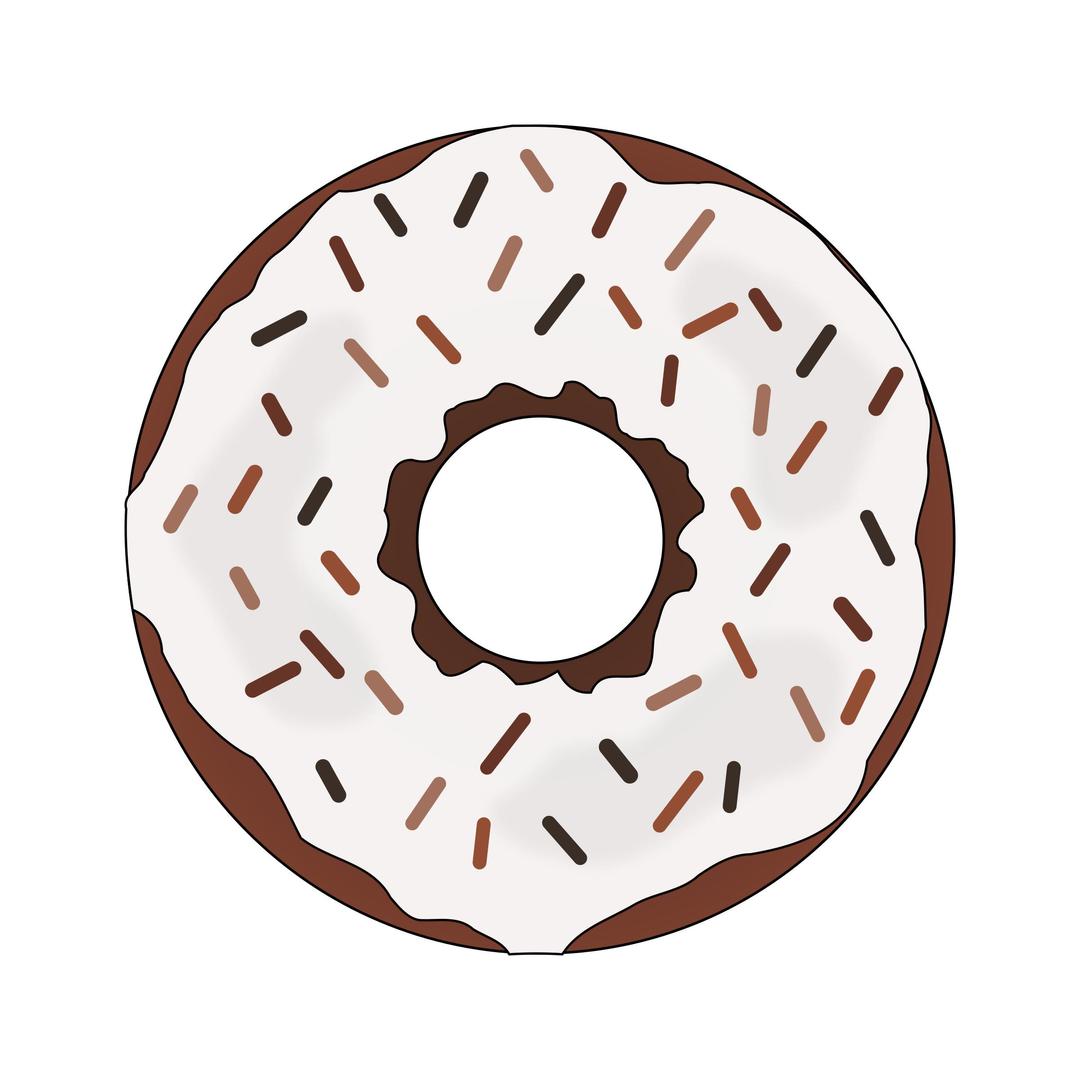 Brown Donut png transparent