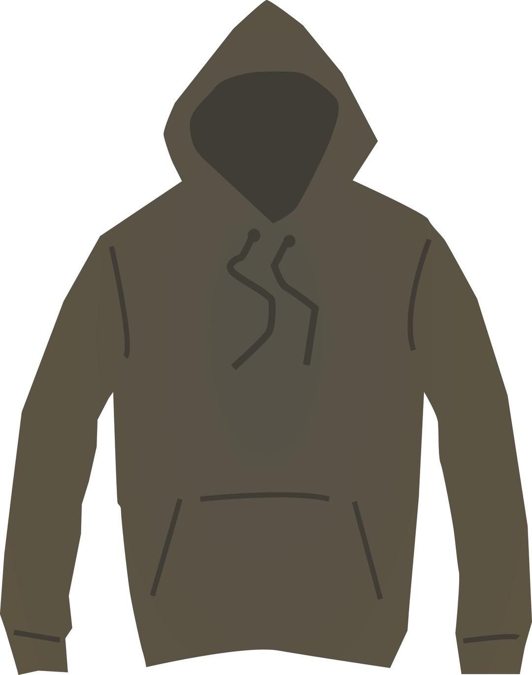 Brown hooded jumper png transparent