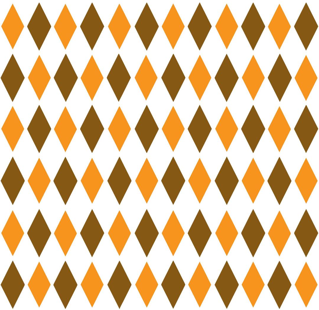 Brown & Orange Retro Diamond Pattern 1 png transparent
