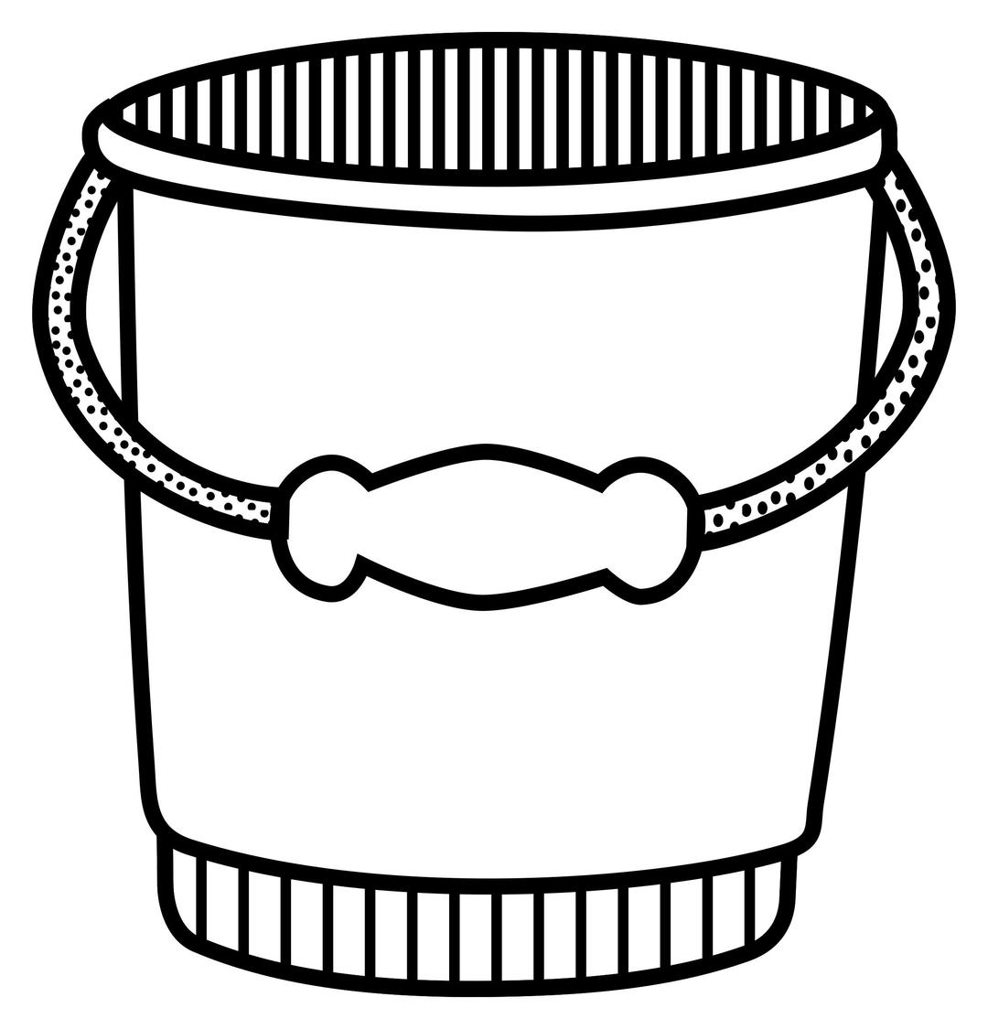 bucket - lineart png transparent