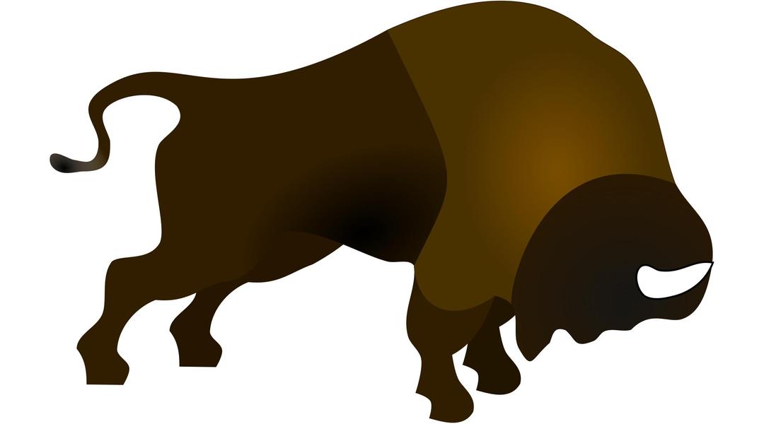 Bucking Bison in Colour png transparent