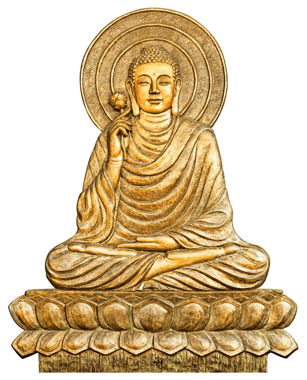 Buddhism Gold Statue png transparent