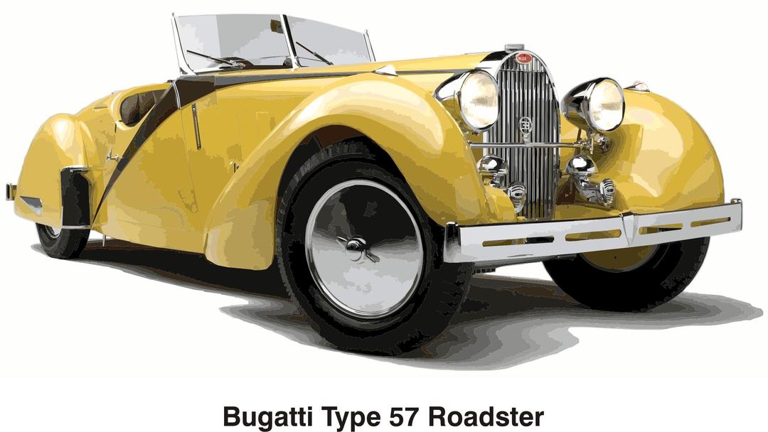 Bugatti Type 57 Roadster, year 1937 png transparent