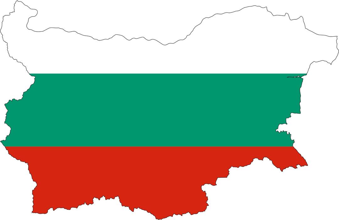 Bulgaria Map Flag With Stroke png transparent