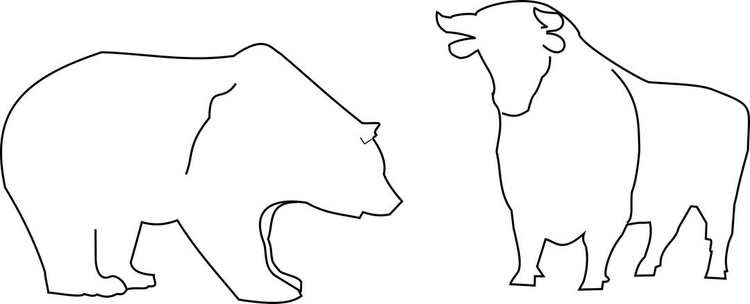 Bull and Bear png transparent