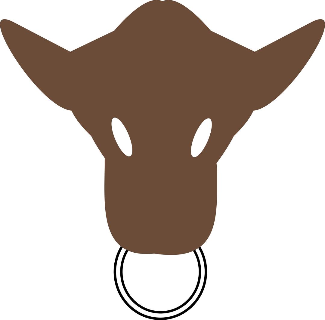 bull head silhouette png transparent