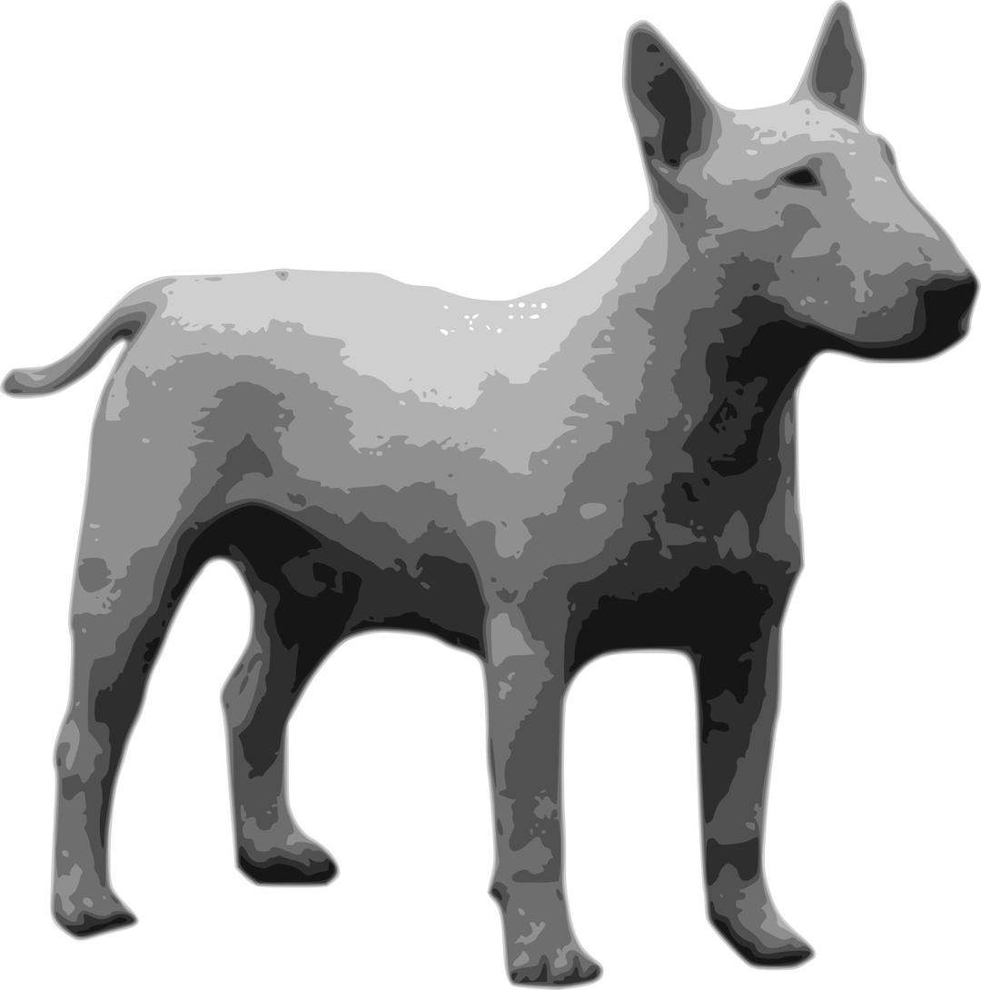 bullterrier grayscale png transparent
