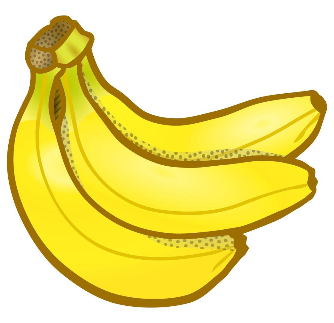 bunch of bananas - coloured png transparent