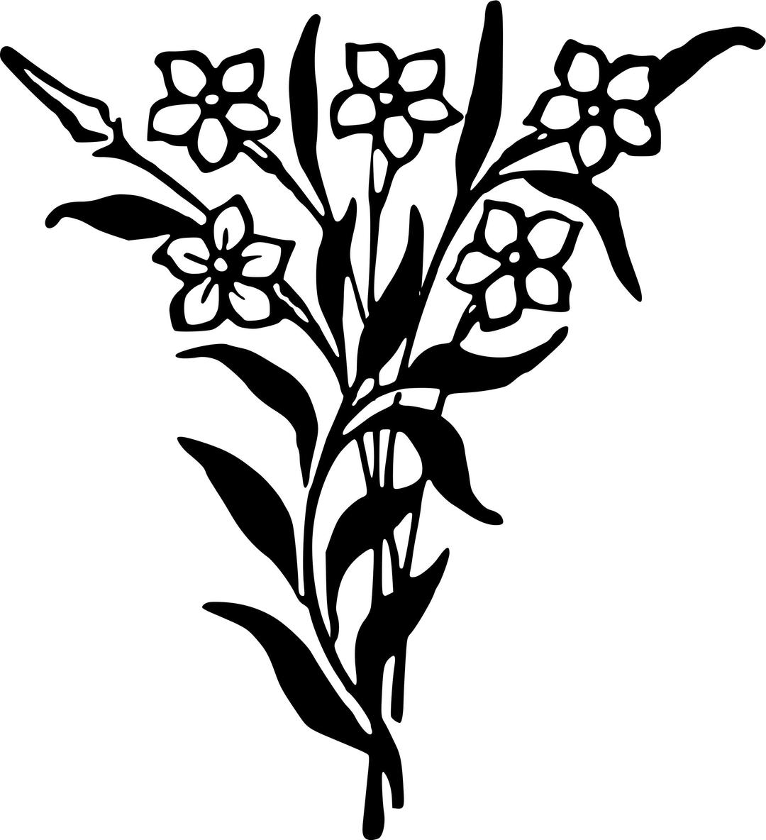 bunch of flowers png transparent