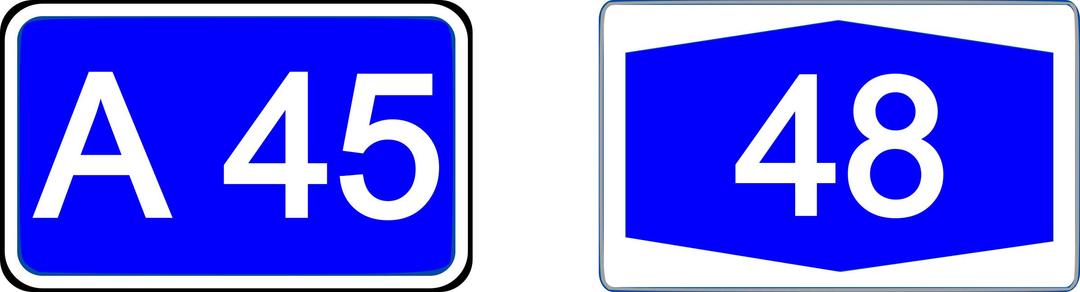 Bundesautobahn (Highway) Nummer
(German Roadsign) png transparent