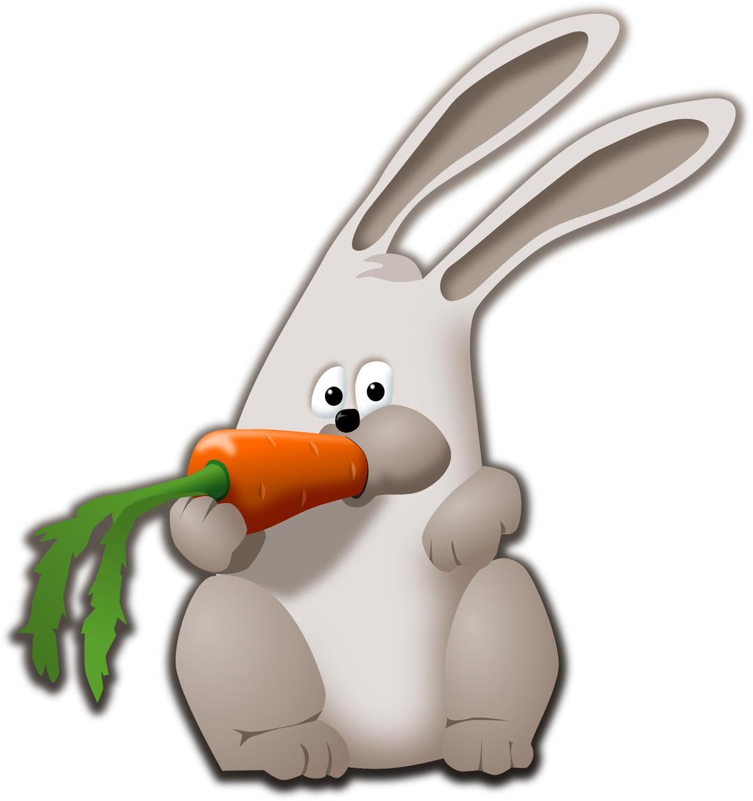 bunny eating carrot png transparent