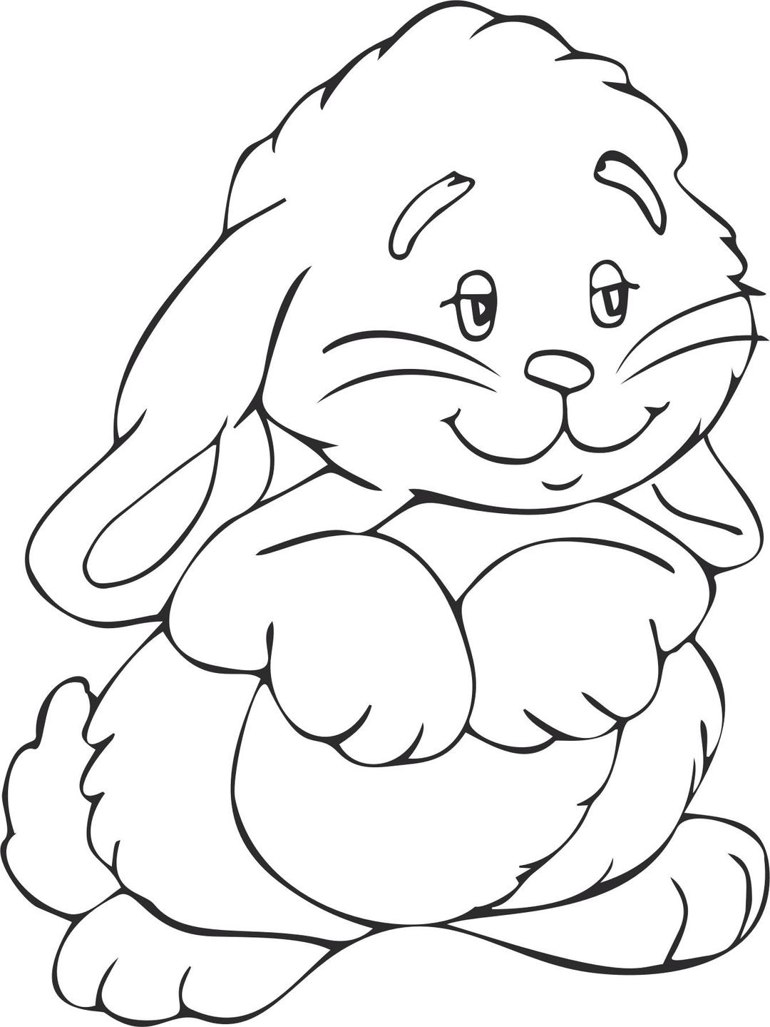 bunny - outline png transparent