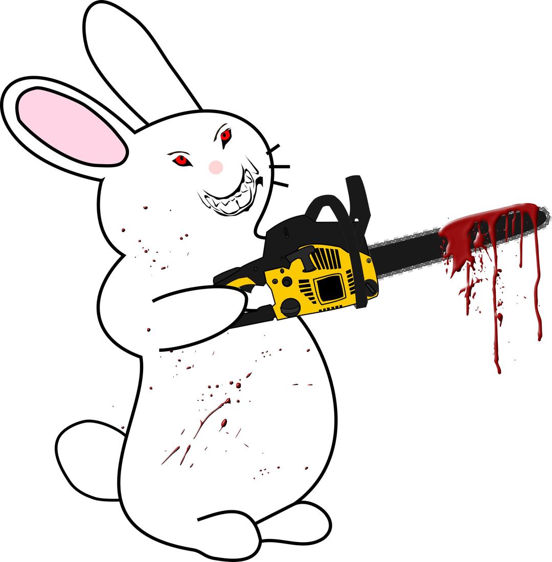 Bunny With Chainsaw png transparent