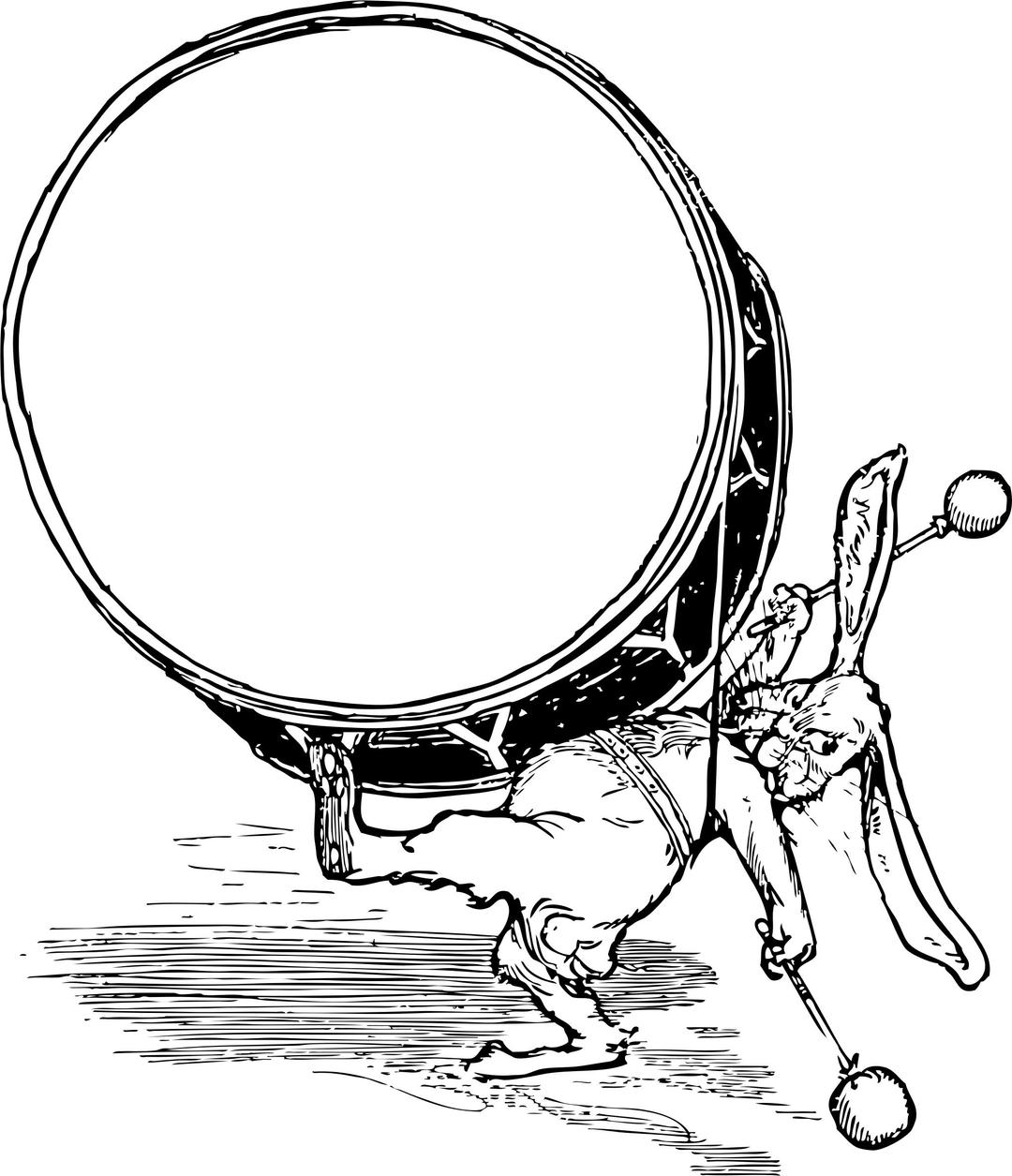 bunny with drum png transparent