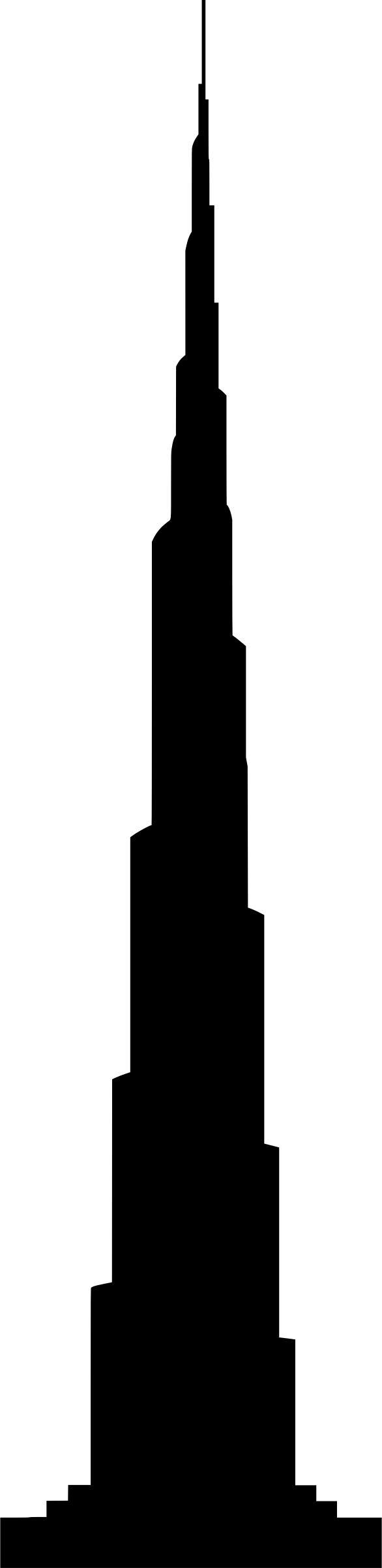 Burj Khalifa silhouette png transparent