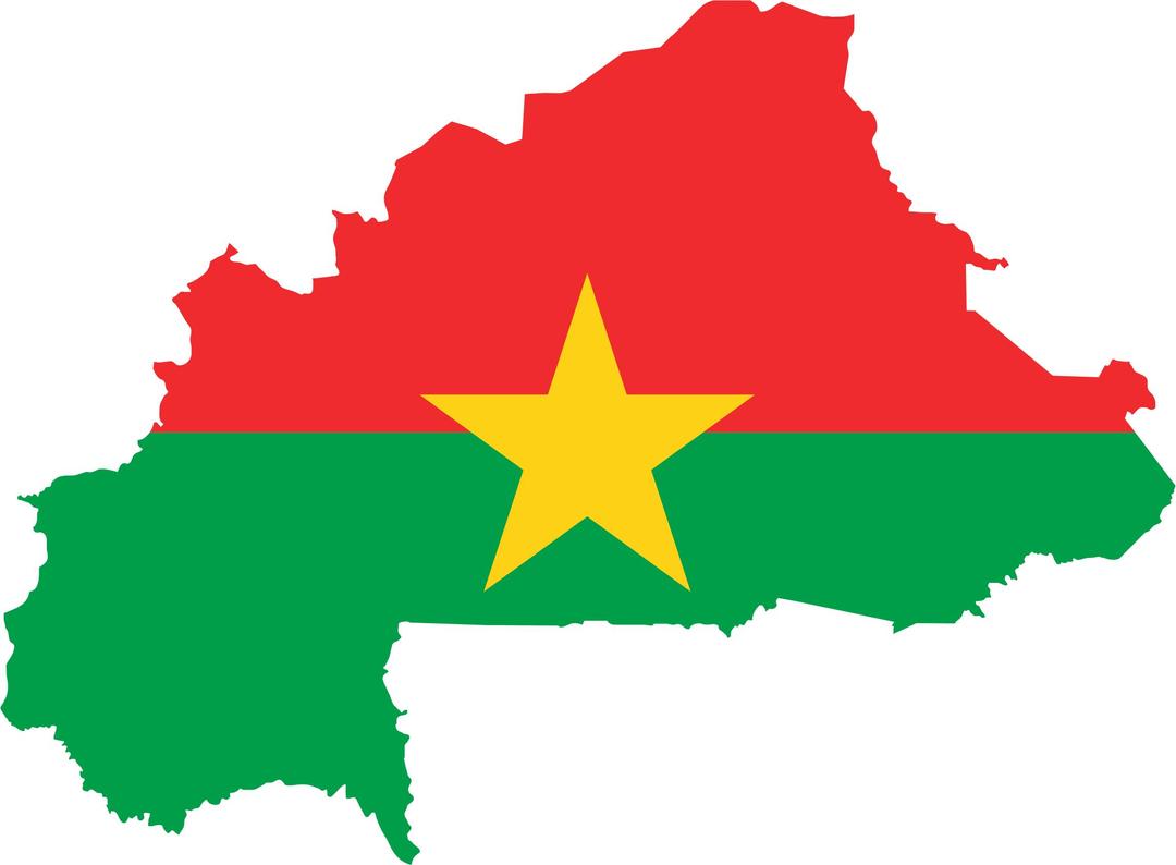 Burkina Faso Flag Map png transparent