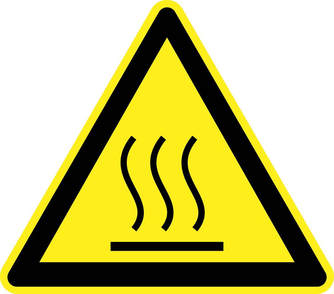 Burn Hazard / Hot Surface Warning Sign png transparent