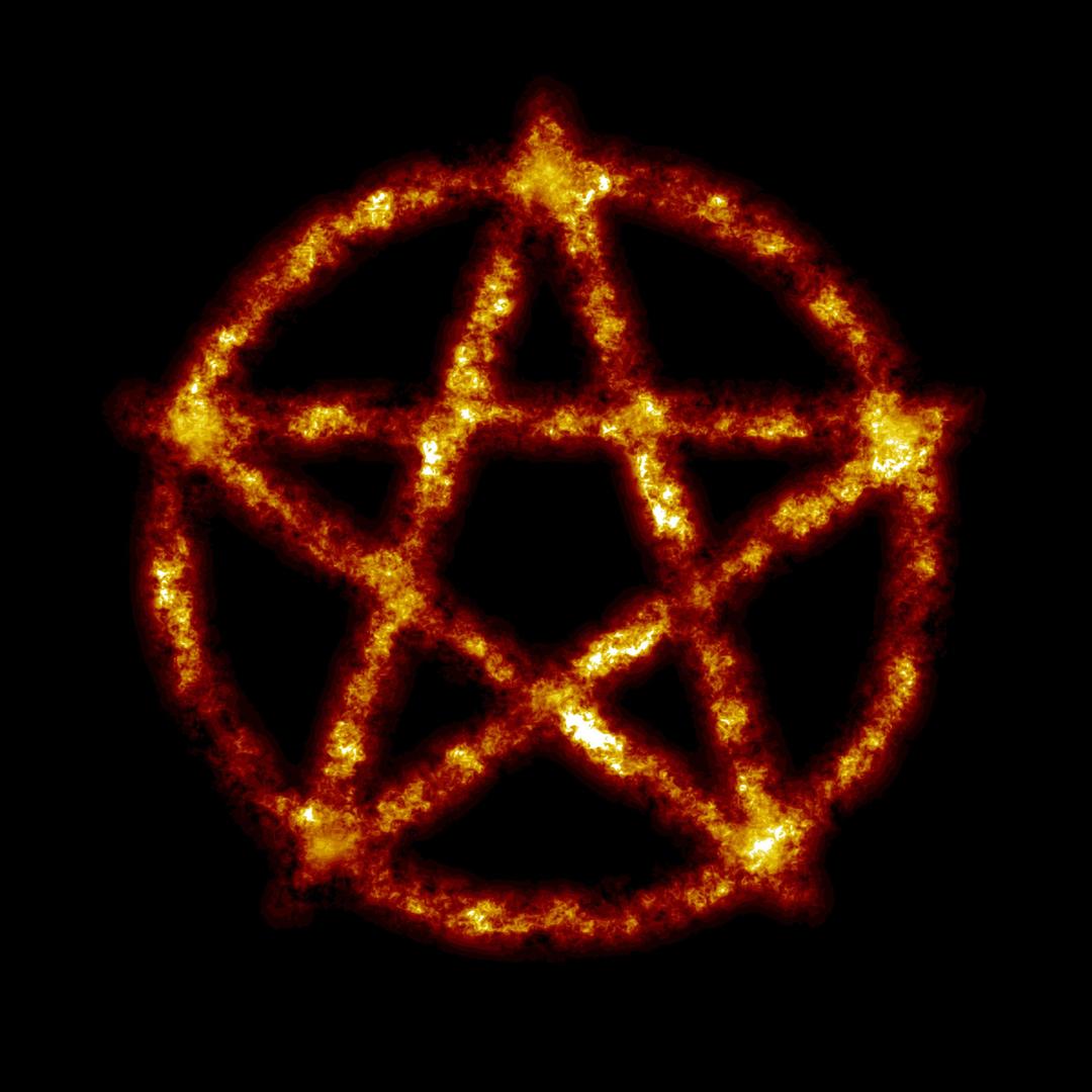 Burning pentagram png transparent