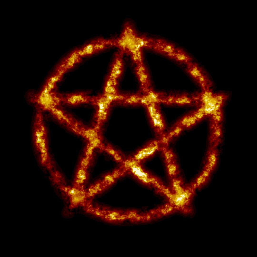 Burning pentagram (reduced file size) png transparent
