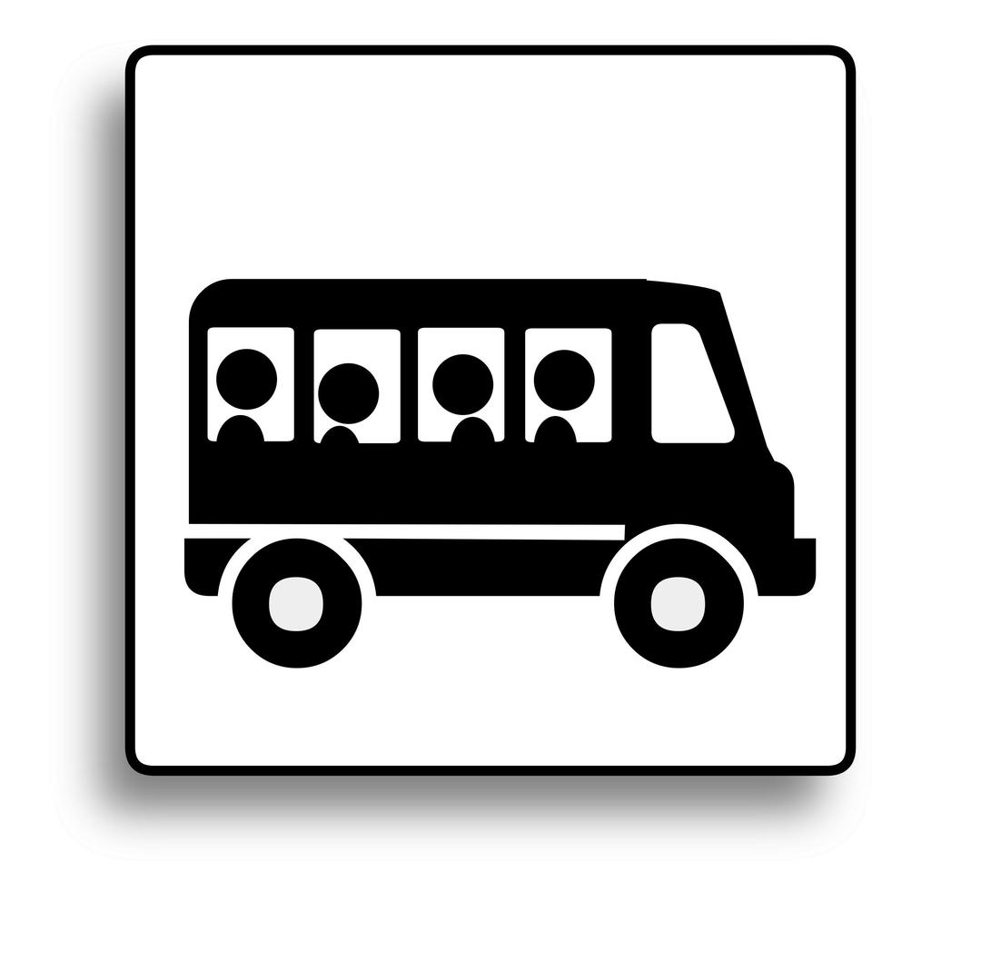 Bus Icon for use with signs or buttons png transparent