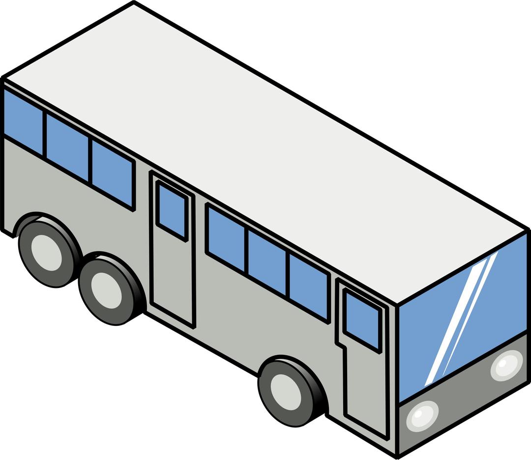 Bus (isometric icon) png transparent