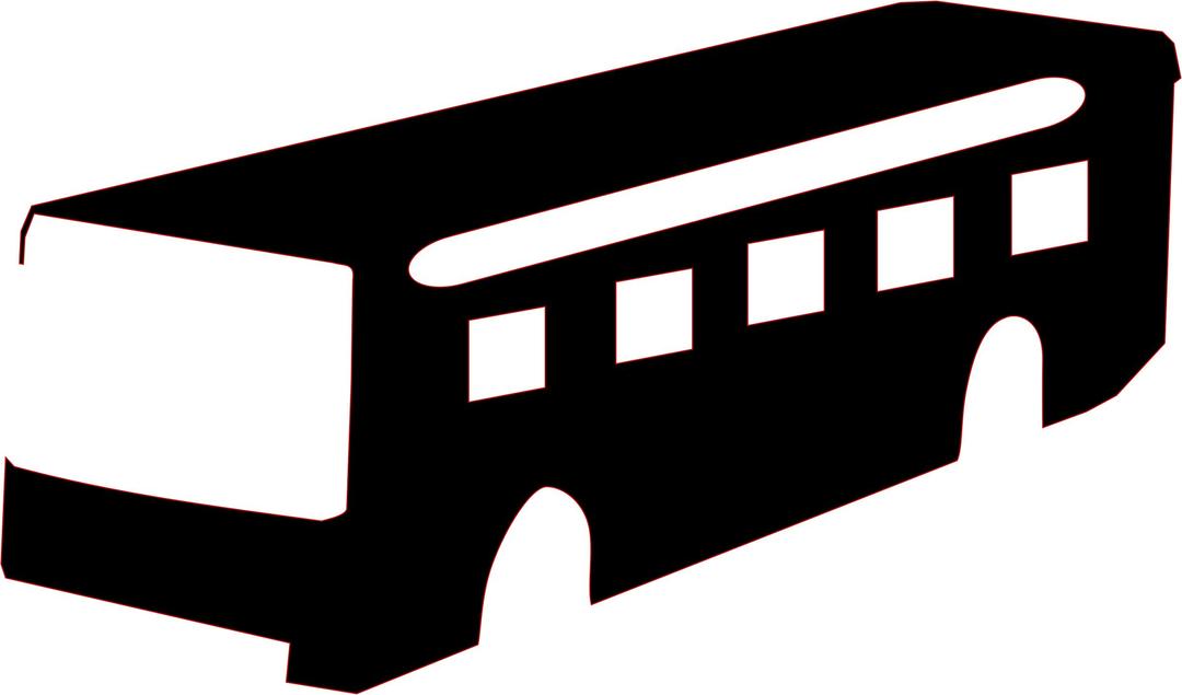Bus silhouette png transparent
