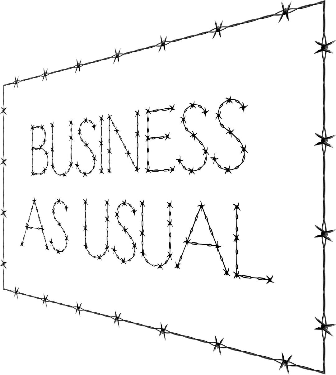 Business As Usual Sign Perspective png transparent