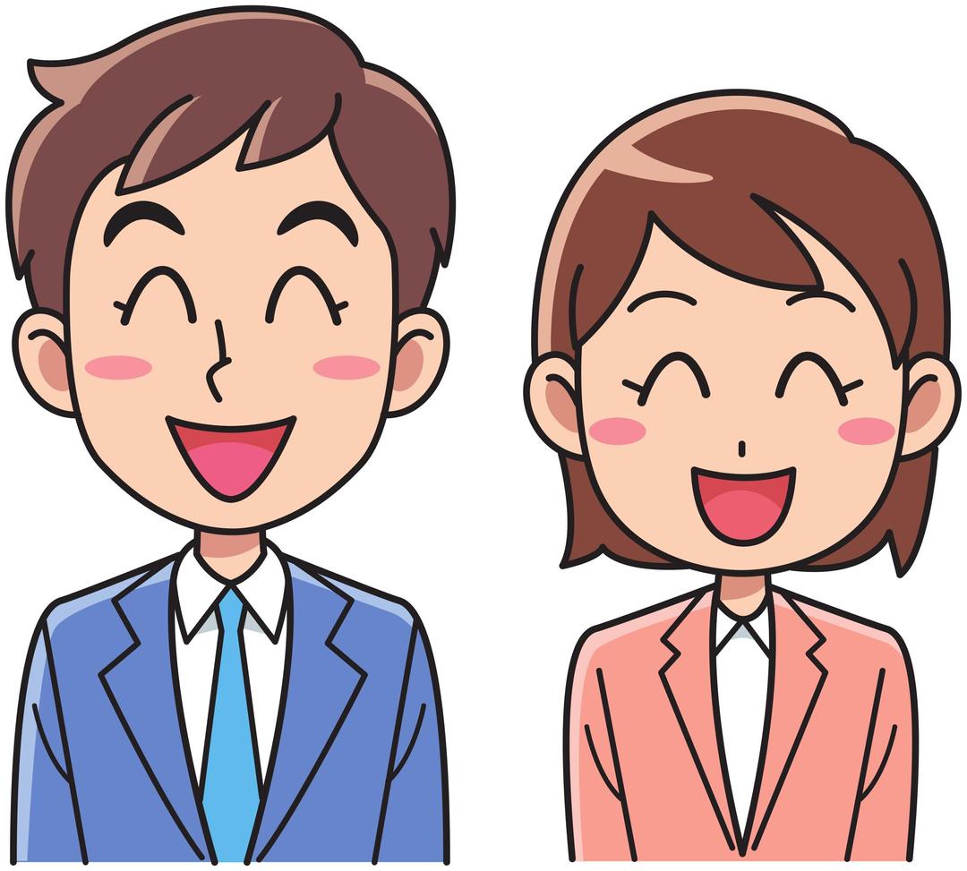 Business man and woman - laughing png transparent
