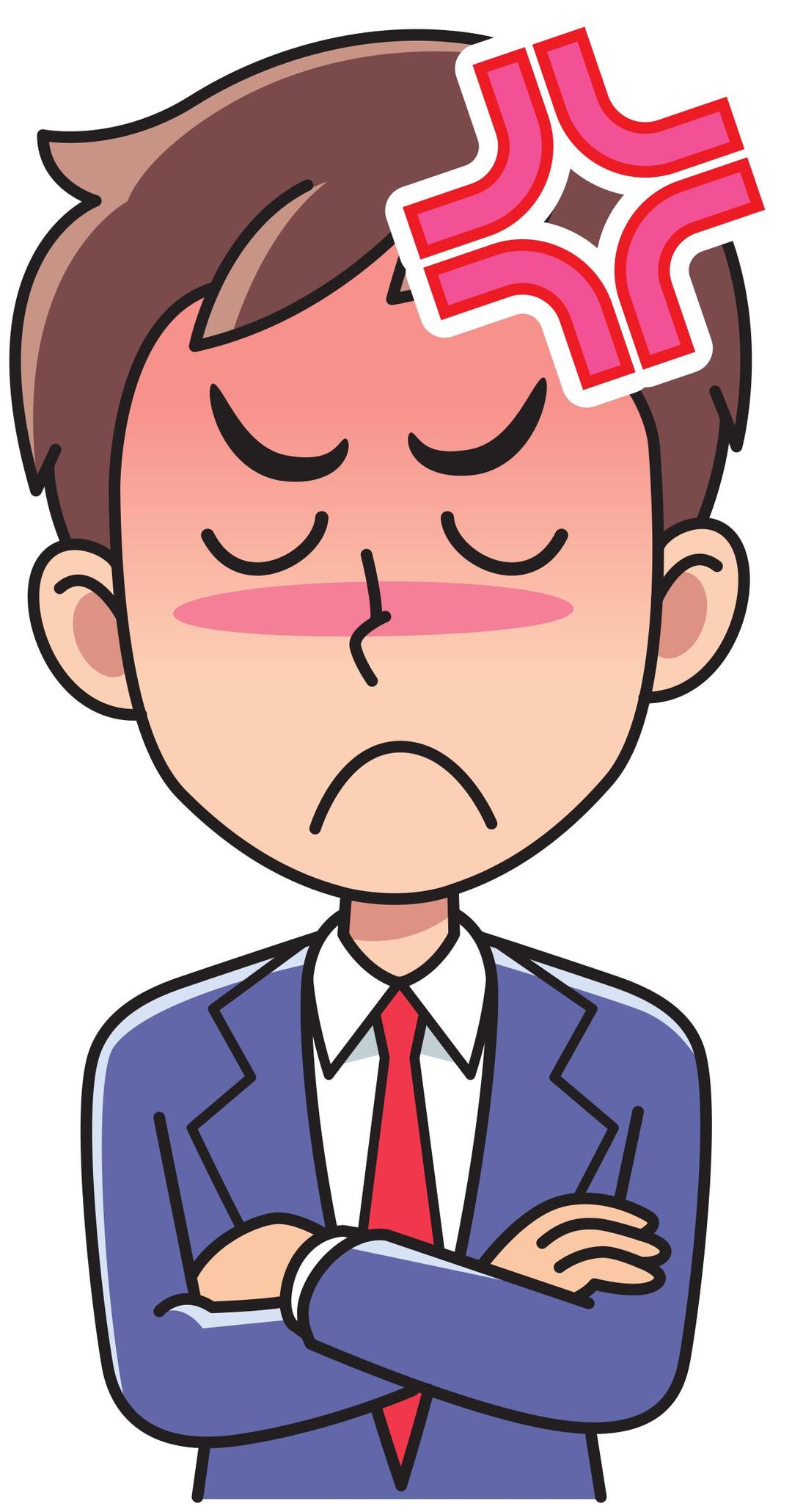 Business man - angry png transparent