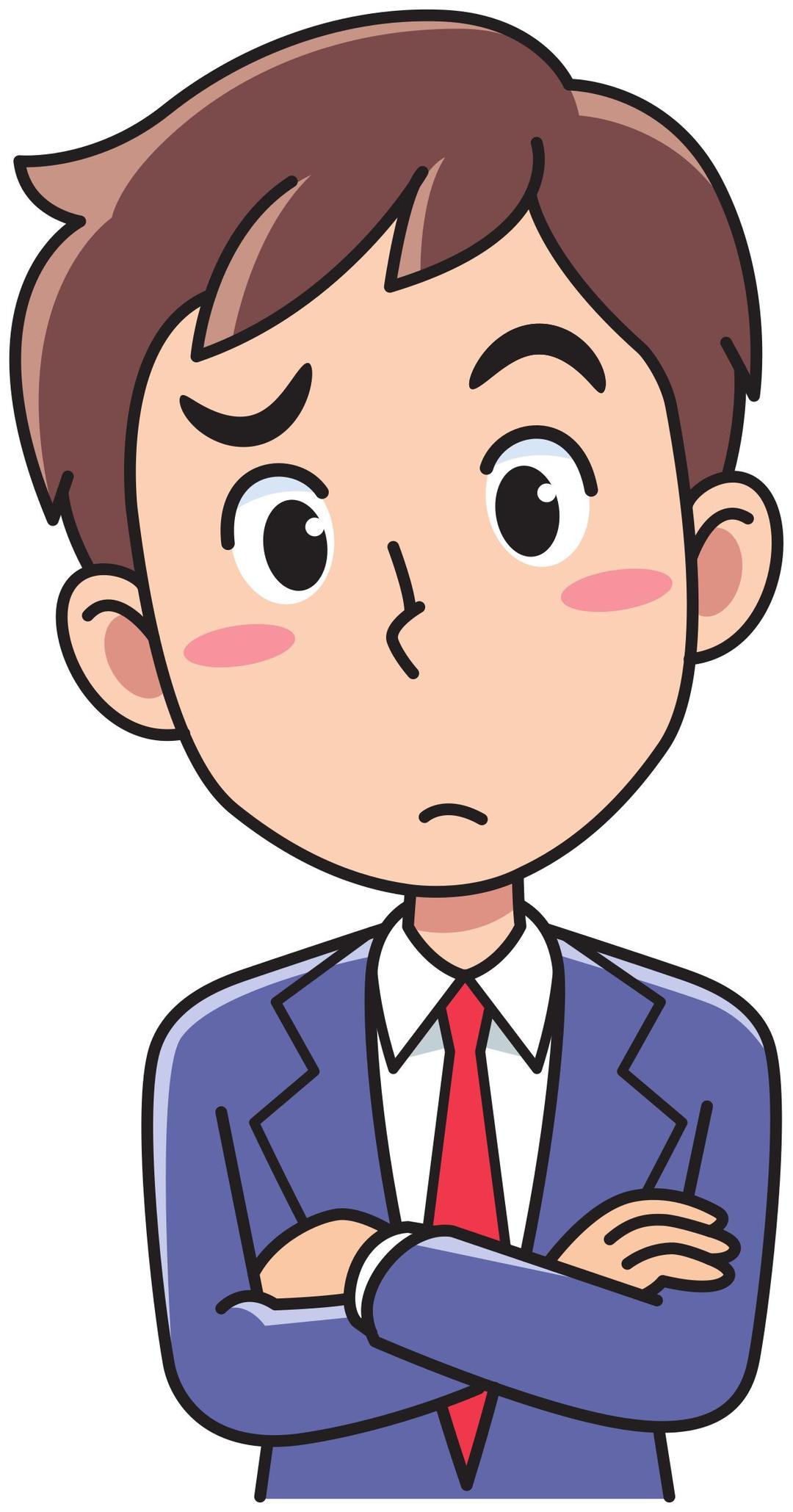 Business man - thinking png transparent