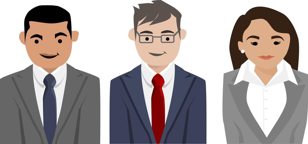Business people characters png transparent
