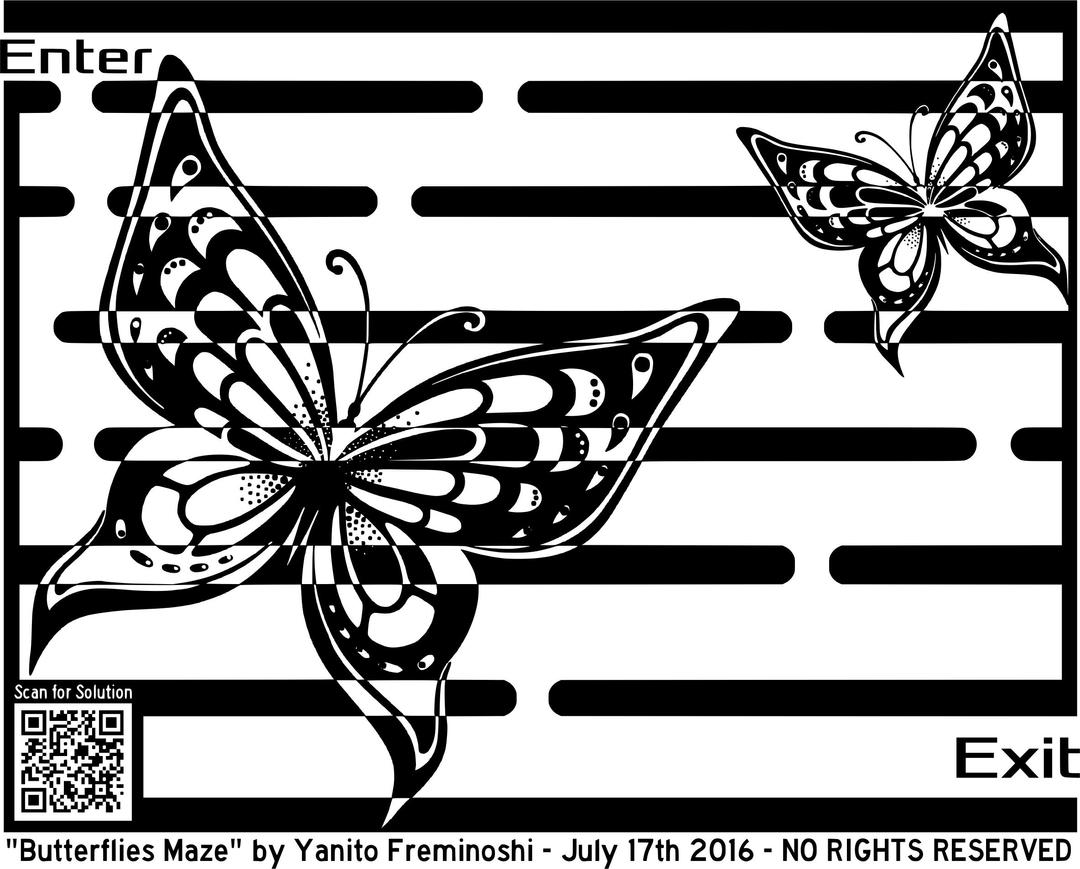 Butterflies Maze by Yanito Freminoshi png transparent