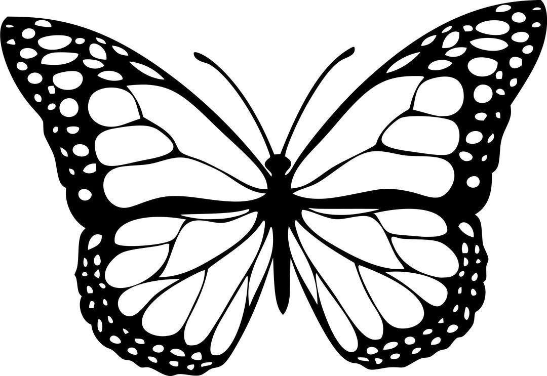 Butterfly 1 (black) png transparent
