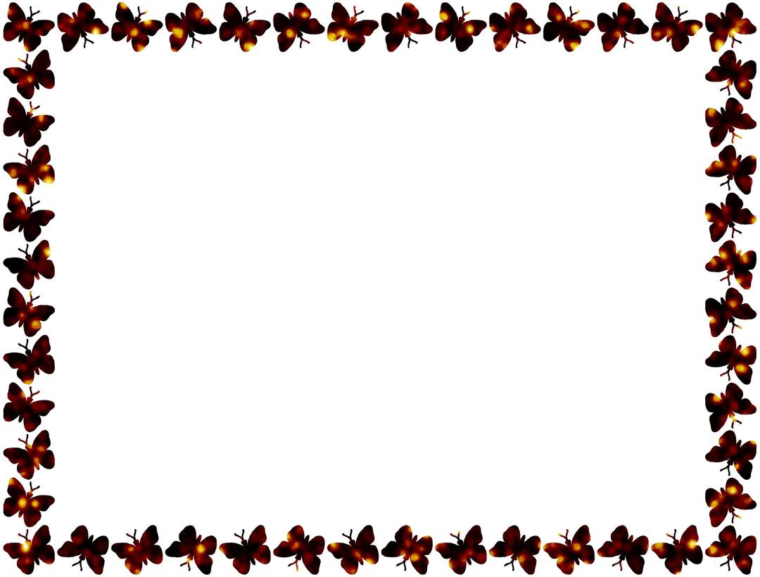 Butterfly frame (patterned) png transparent