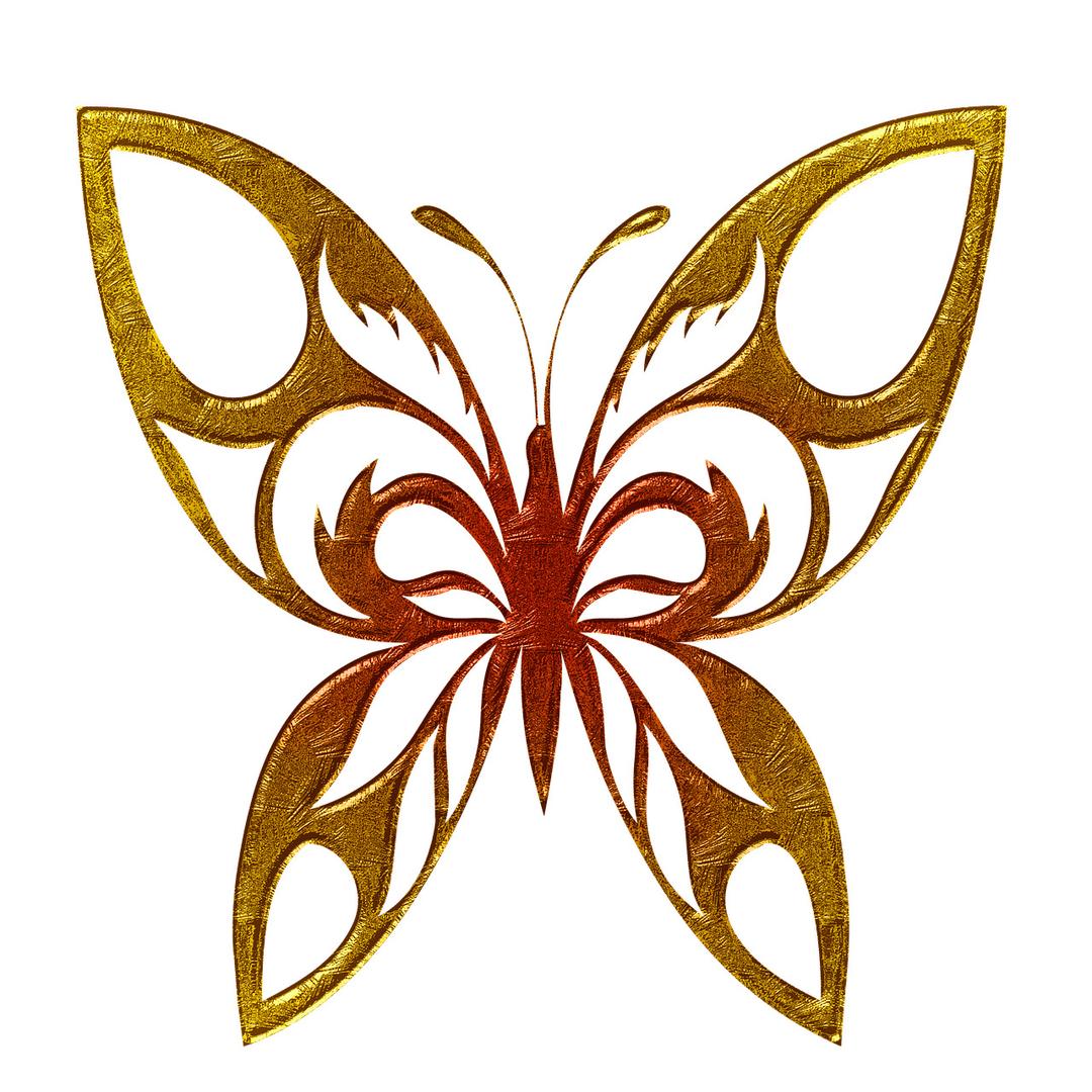 Butterfly Golden Clipart png transparent