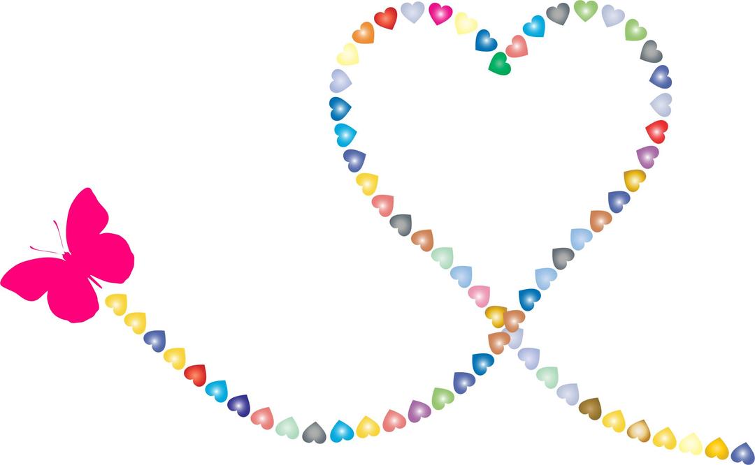Butterfly Hearts Trail 2 png transparent