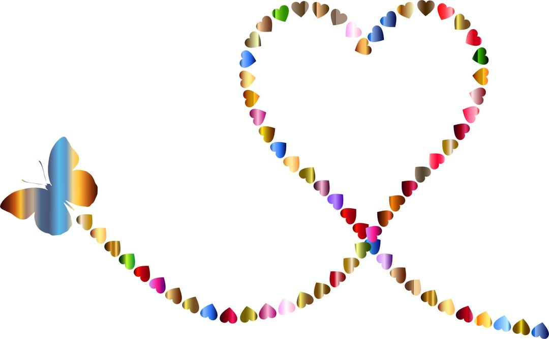 Butterfly Hearts Trail 3 png transparent