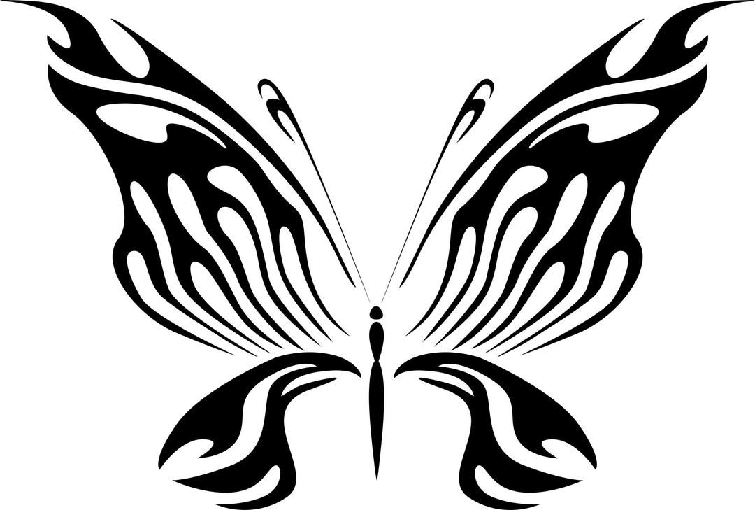 Butterfly Line Art 13 png transparent