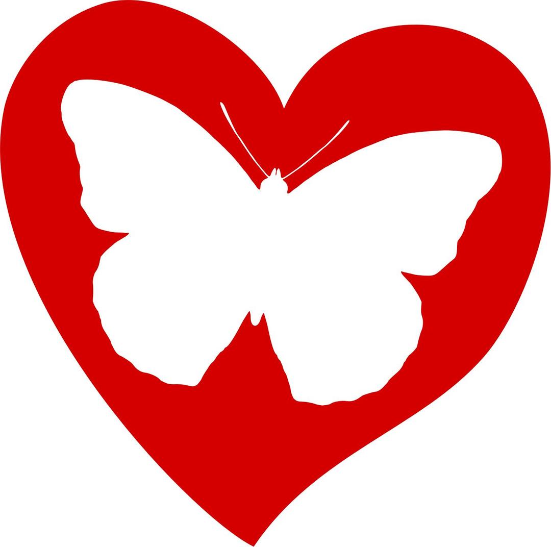 butterfly on heart png transparent